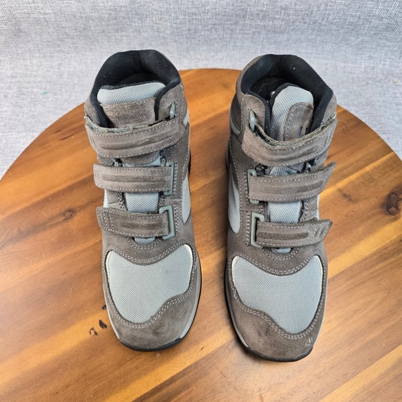 L.L.‎ Bean Womens Boots Size 7.5 M Gray Suede Ankle Strap Hiking Outdoor - Picture 7 of 14